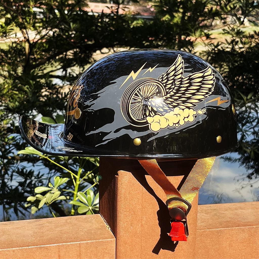 Half Helmet Retro Motorcycle Helmet Electric Men's Scooter Electric Car Hard Hat Riding