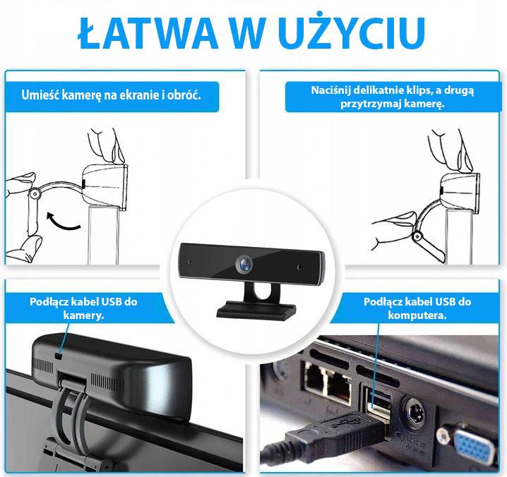 Webcam Full HD 1080P pentru E-Learning cu Microfon