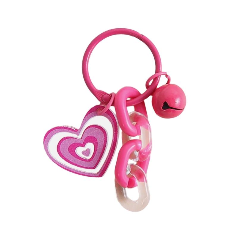 Creative DIY Heart Shaped Keychain With Glitter and Sturdy Acrylic Materials for Personalize Accessories
