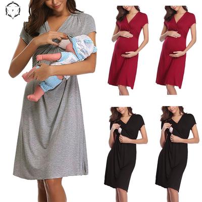 Maternidade Verão Feminino manga curta listrada Sólidos retalhos camisetas Amamentação Roupa enfermagem tops para as mulheres grávidas Maternidade Verão Feminino manga curta listrada Sólidos retalhos camisetas Amamentação Roupa enfermagem tops para as mulheres grávidas