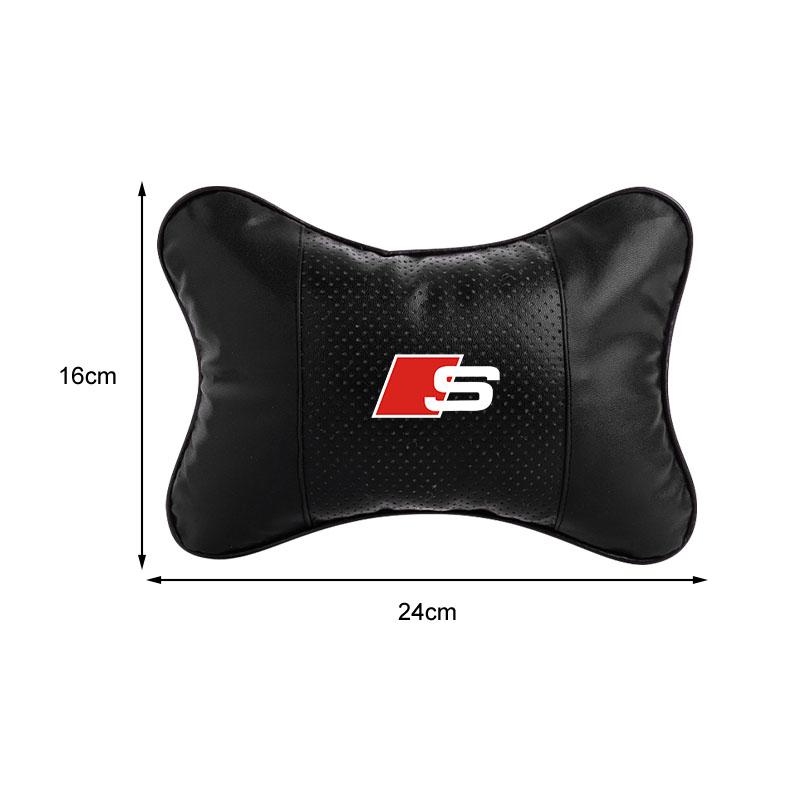 1/2Pcs Leather Car Interior Seat Headrest Neck Pillow Car Accessories For Audi C7 C6 C5 B5 B6 B7 B8 B9 D3 Q3 Q5 Q7 TT A1 A3 A4 A5
