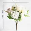 Peony and Rose Bouquet Realistic Silk Artificial Flowers Wedding Bridal Bouquet Home Garden Table Centerpiece Festival Decor