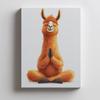 Plakat Medytująca Lama Plakat Medytująca Lama, 50X70 Cm, Rama Aluminiowa Złota, Papier Matowy 230 Gsm
