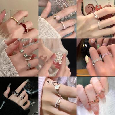 Zaawansowany 2025 lekki luksusowy regulowany pierścień temperamentu dla kobiet - modny pierścień na palec wskazujący o niszowym wzornictwie.