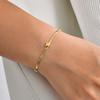 Minimalist Blade Chain Heart Bracelet for Women Gold Plated Stainless Steel Waterproof Bracelets Chic Jewelry Gift