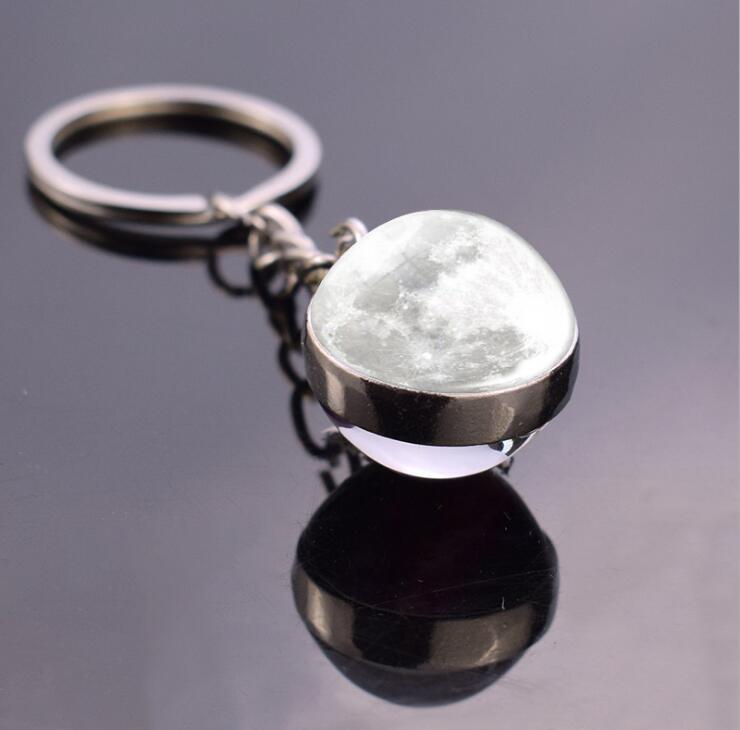 

Брелок для ключей с планетой Солнечной системы, Галактика, Туманность, Космический брелок, Луна, Земля, Солнце, Марс, художественная картина, двухсторонний стеклянный шар, брелок