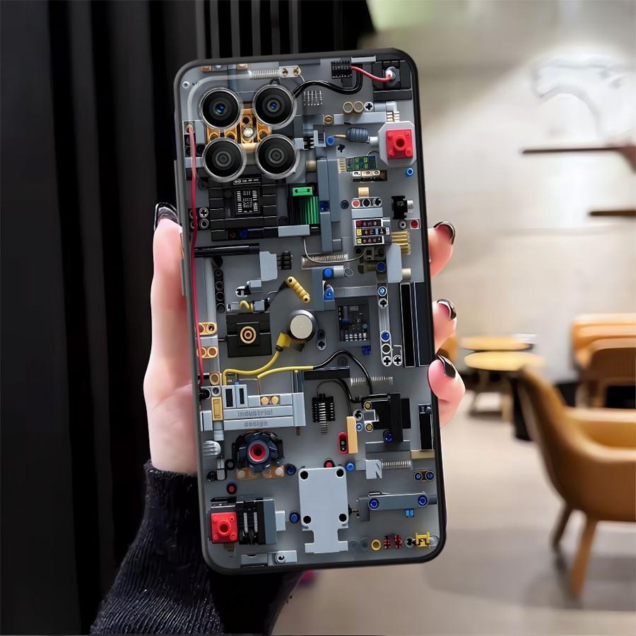 

Machine Components Case for Honor 90 X6 X7 X5b 200 400 Lite X9a 70 8X X8 Magic5Lite Funda Phone Cover Honor 90