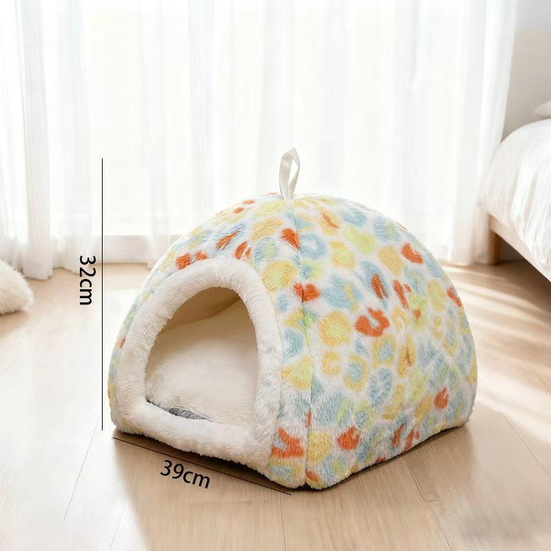 

Монгольская вилла для кошек и собак полузакрытого типа: Съемная, Моющаяся, Теплая Зимняя Лежанка для Питомца 39*39*32