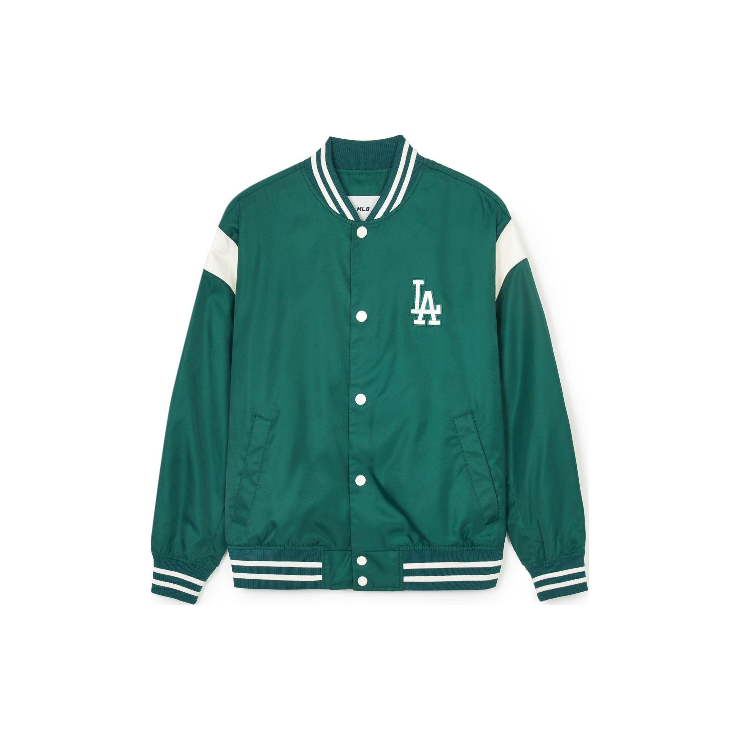 MLB SS24 Los Angeles Dodgers Logo Color Block Knopfleisten-Strickjacke Baseballjacke Unisex Jacken Grün 3AJPV0641-07GND S
