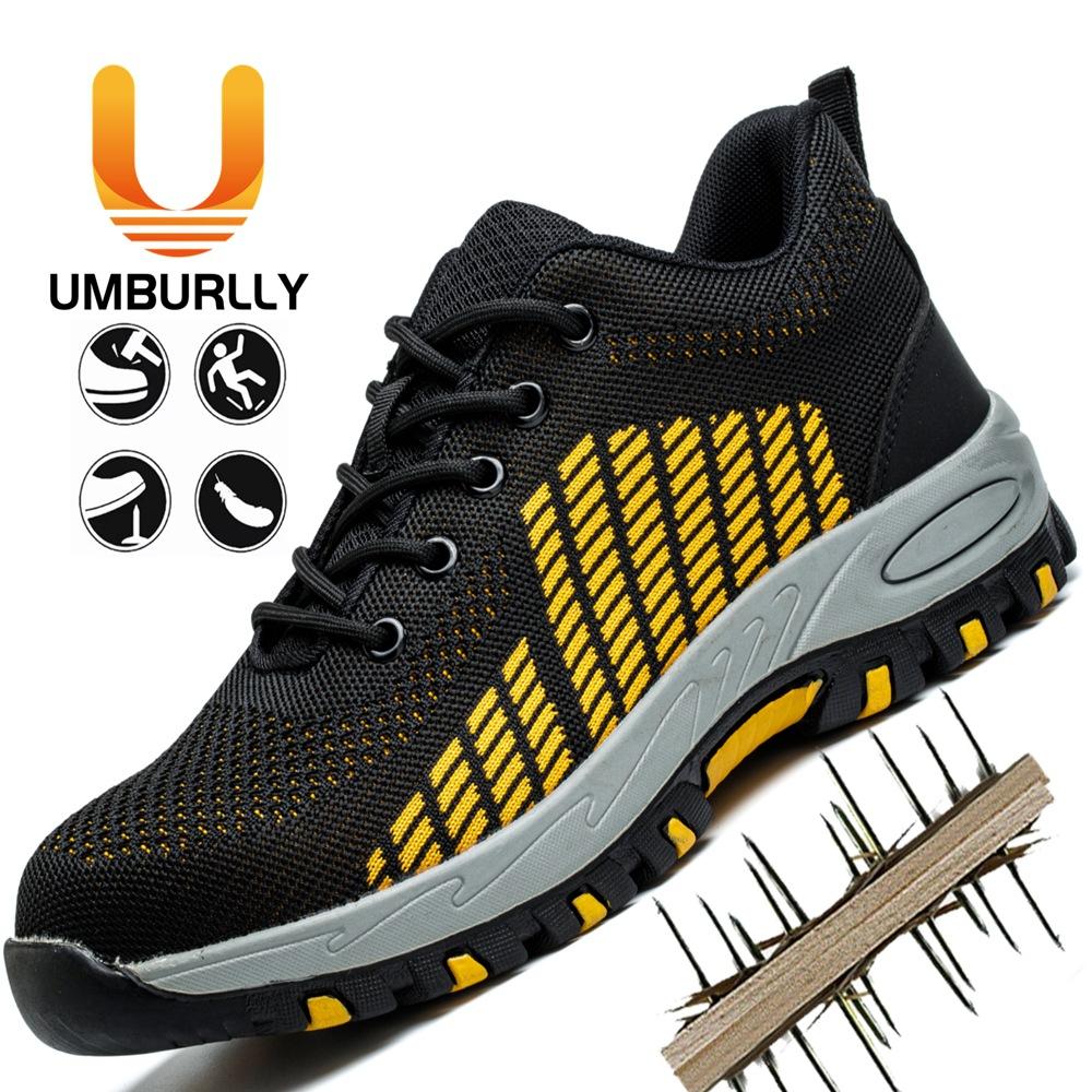 

Рабочая обувь Мужская дышащая рабочая обувь со стальным подноском Защитная обувь Безопасная обувь Ударопрочная и устойчивая к проколам Yellow + 41