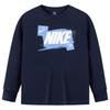 3BRAND Kids' Cotton Long-Sleeve T-Shirt with Color-Block Logo