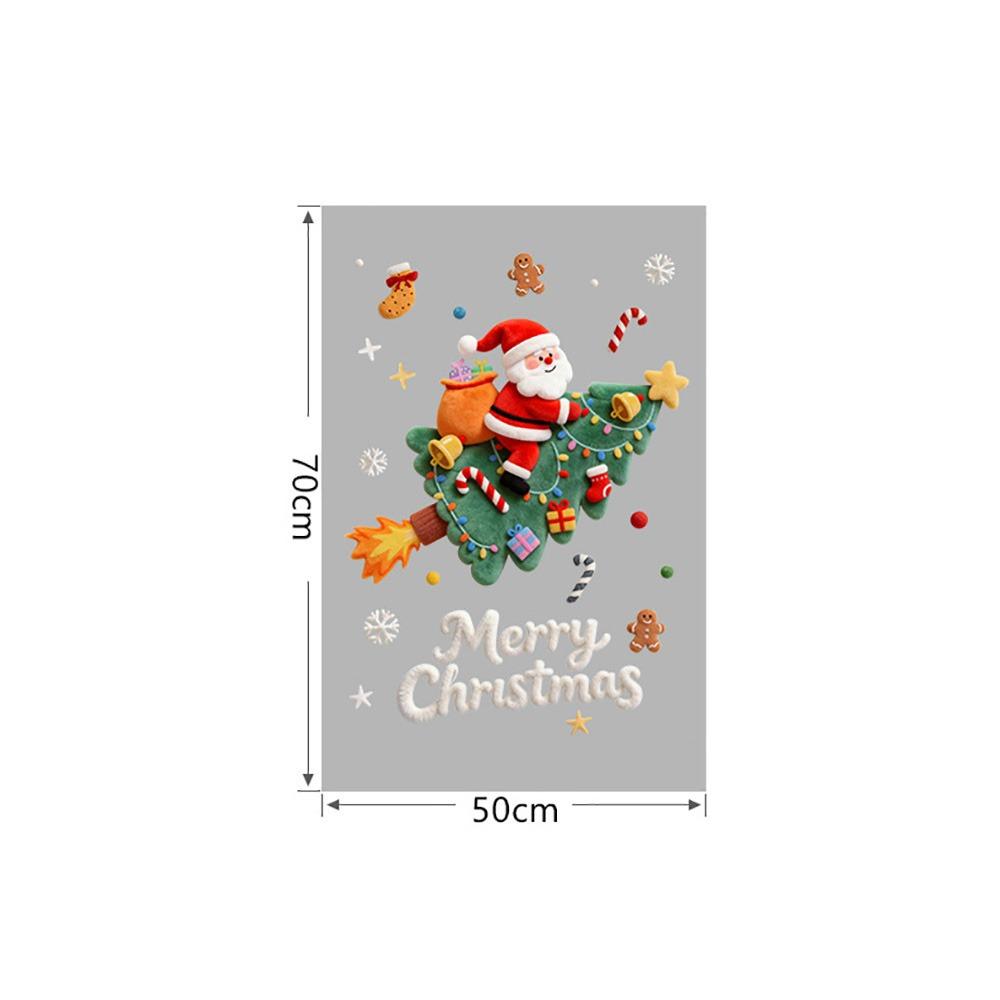 Static Window Clings Cartoon Pattern Holiday Decorations Christmas Stickers Holiday Season