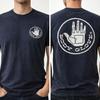 Vintage 90s Body Glove Marineblauw T-shirt Hand Logo Surf Skater Tee Medium 19 PTP
