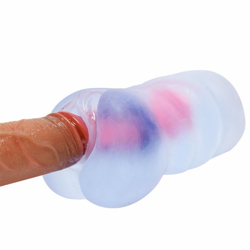 Demon Girl Transparent Blue Airplane Cup Male Inverted Model Forced Fake Vagina Famous Device Masturbation Device Adult Erotic Sex Products