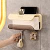 Plastic Toilet Paper Holder Wall Mounted Paper Towel Storage Box Practical Cosmetic Shelf  Kitchen