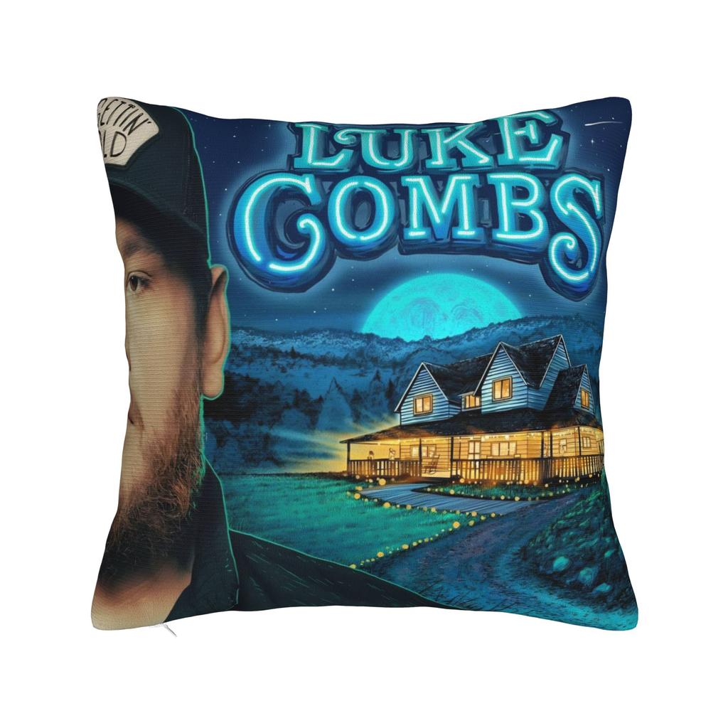 Decorative Pillowcases  Lukes Combs Tour  Merchandise Home  Pillow Case Cover Square Multiple Sizes