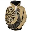 2026 Hoodie Viking Harajuku Print Pullover Men's Hooded Sweatshirt Oversized Vintage Male Clothing Fall Long Sleeve