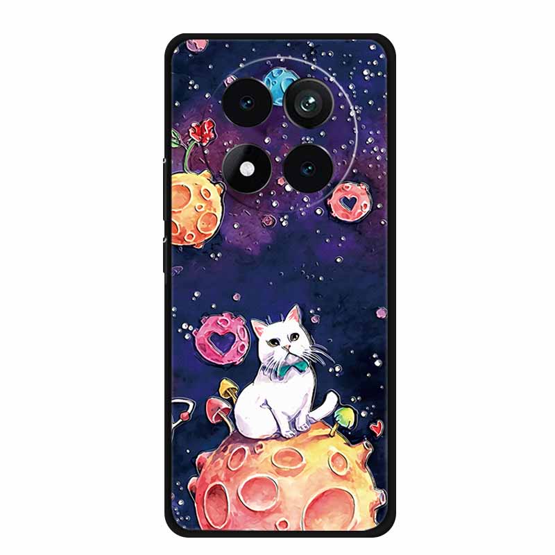3D Emboss Case For Xiaomi Redmi Note 15 Phone Case Flowers Black Silicone Soft Back Cover Coque For Redmi Note 15 Pro Plus Case