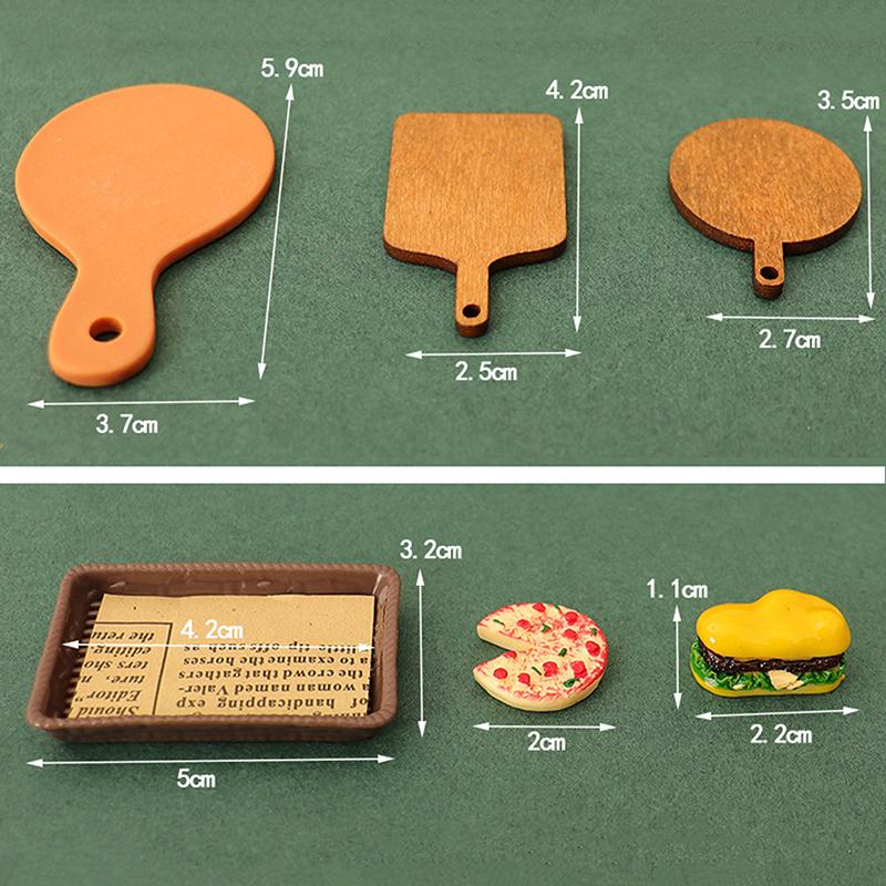 6Pcs/10Pcs/Set Miniature Dollhouse Hamburger Coke Cup Fast Food For Doll House Play Kitchen Ice Cream Accessories Toy