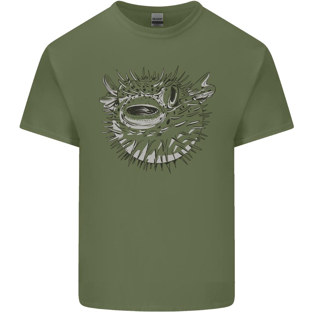 A Pufferfish Puffer Illustration Unisexs Light Cotton TShirt