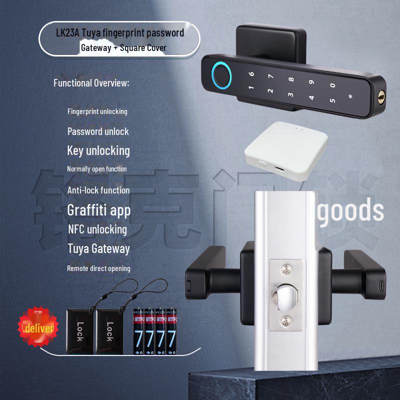Tuya Smart Spherical Password Lock: Semi-Automatic Fingerprint Lock for Home or Office Doors.