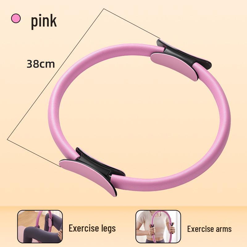 Pilates & Yoga Resistance Ring: Magic Circle for Back, Leg, and Beginner Fitness розовый