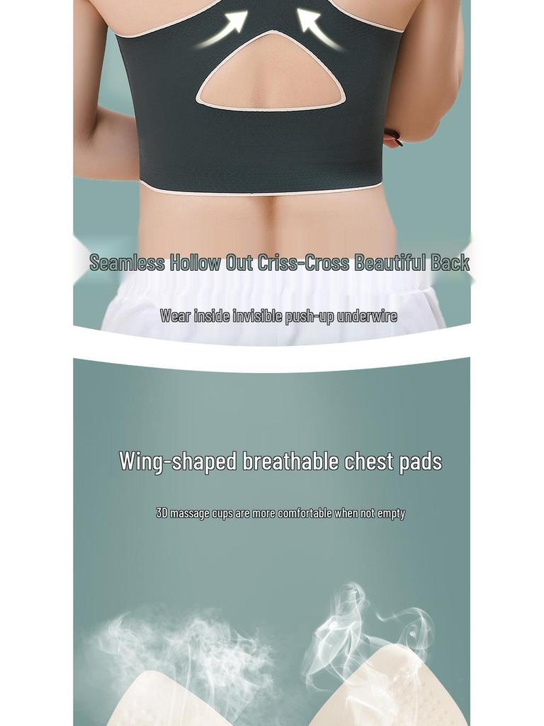 Shockproof Seamless Sports Bra: Adjustable, Beautiful Back, Front Buckle Design for Women's Fitness and Yoga.