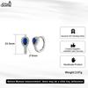 Effie Queen Opulent 925 Sterling Silver Hoop Earrings with Blue Stunning Water Drop-Cut Zirconia Elegant Jewelry for Women LZE16