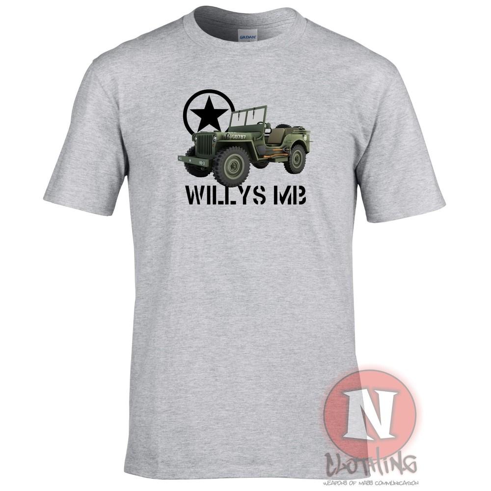 T-shirt Willys Mb Veicolo Multiuso Seconda Guerra Mondiale Esercito USA Alleati