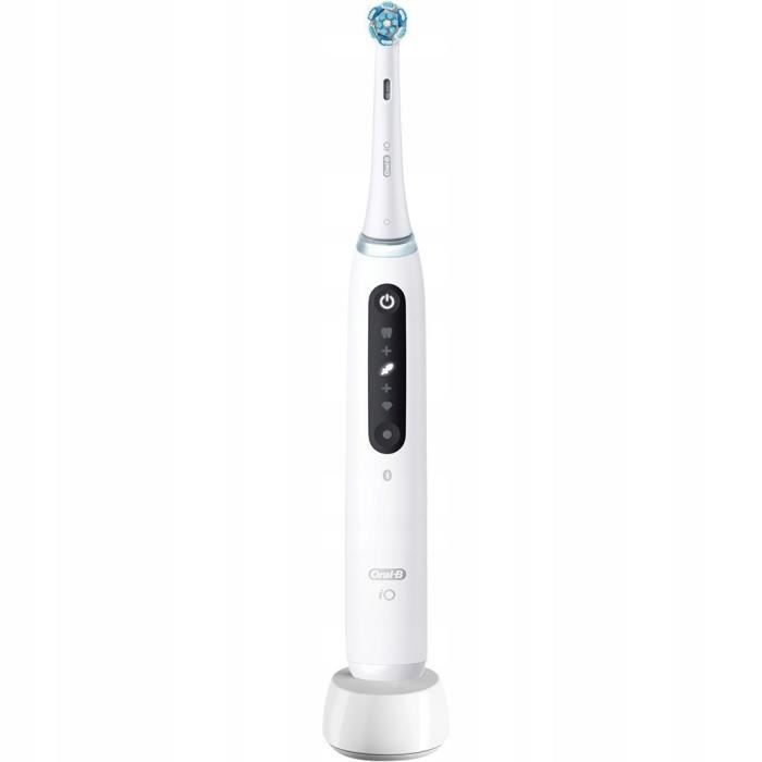 Brosse à dents électrique - Oral B - iO Series 5 Blanc - Technologie magnétique - Protection gencives