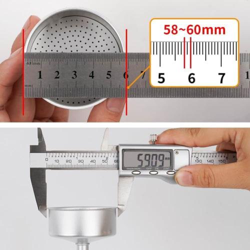 Watchget Moka Pot Dosing Funnel, 54mm Dosing Ring, for Stovetop Espresso Makers (Bricca 2-Cup, Moka Express 3-Cup), Black