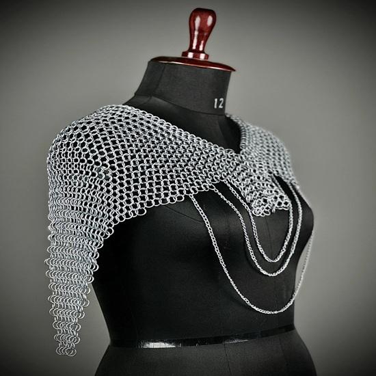 Damen Oberer Kettenhemd Mittelalter Ritter Kostüm Kettenhemd Damen Kostüm Mittelalter Rüstung Bestes Geschenk für Sie