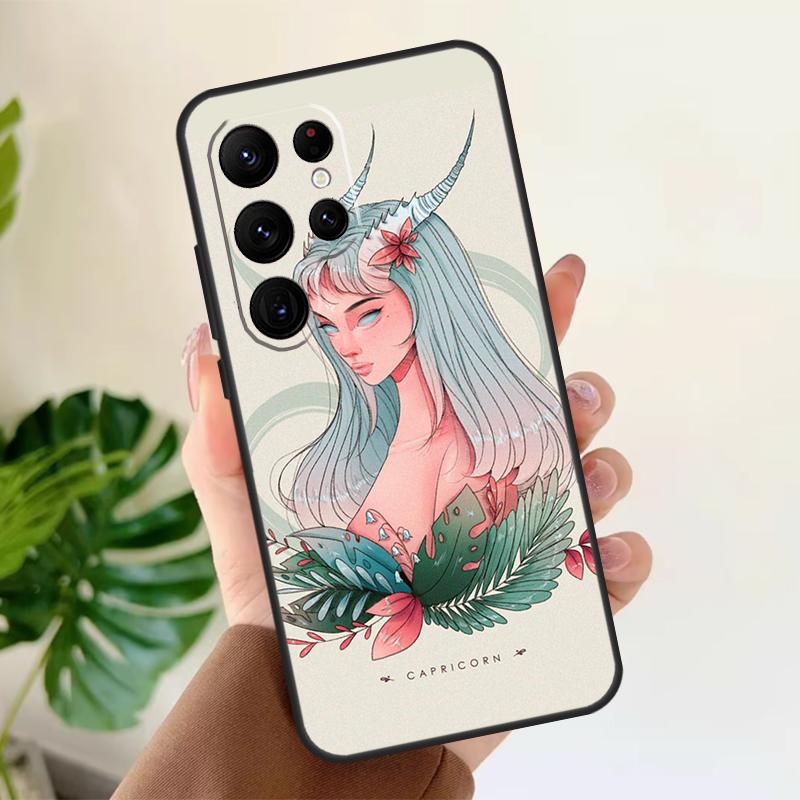 

Horoscope Girl Scorpio Taurus Virgo Soft Case For Samsung Galaxy S25 S24 S23 S22 S21 Ultra S9 S10 Plus S23 FE S24 FE Phone Cover Galaxy S25 Plus