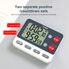 Dual Digital Timer Multifunctional Count UP/Down Timer with Memory Function Cooking Timer Portable for Workout Sports