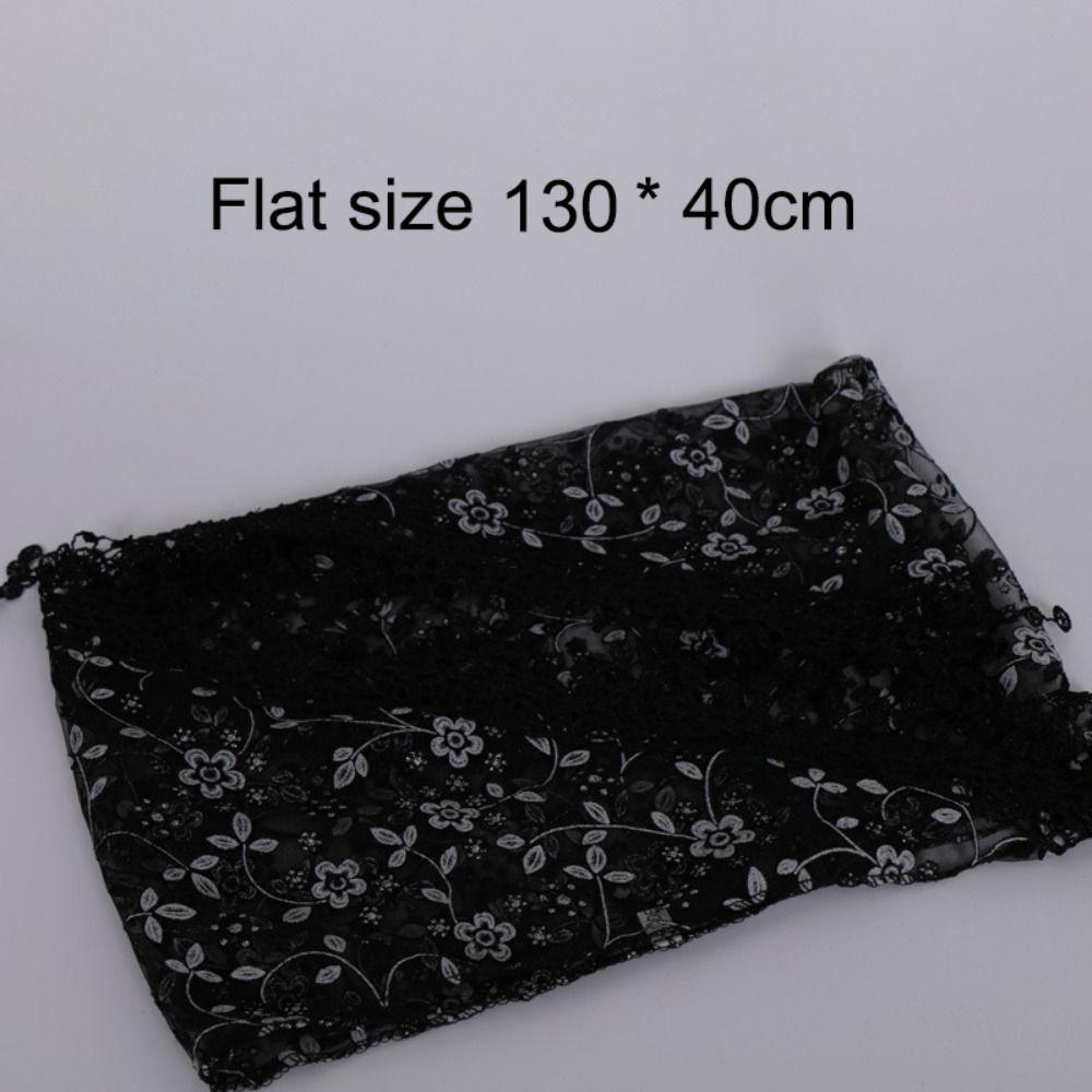 Classic Floral Lace Triangle Scarf Transparent Casual Long Shawl Wrap Luxury Brand Designer Breathable Tassel Shawl Female