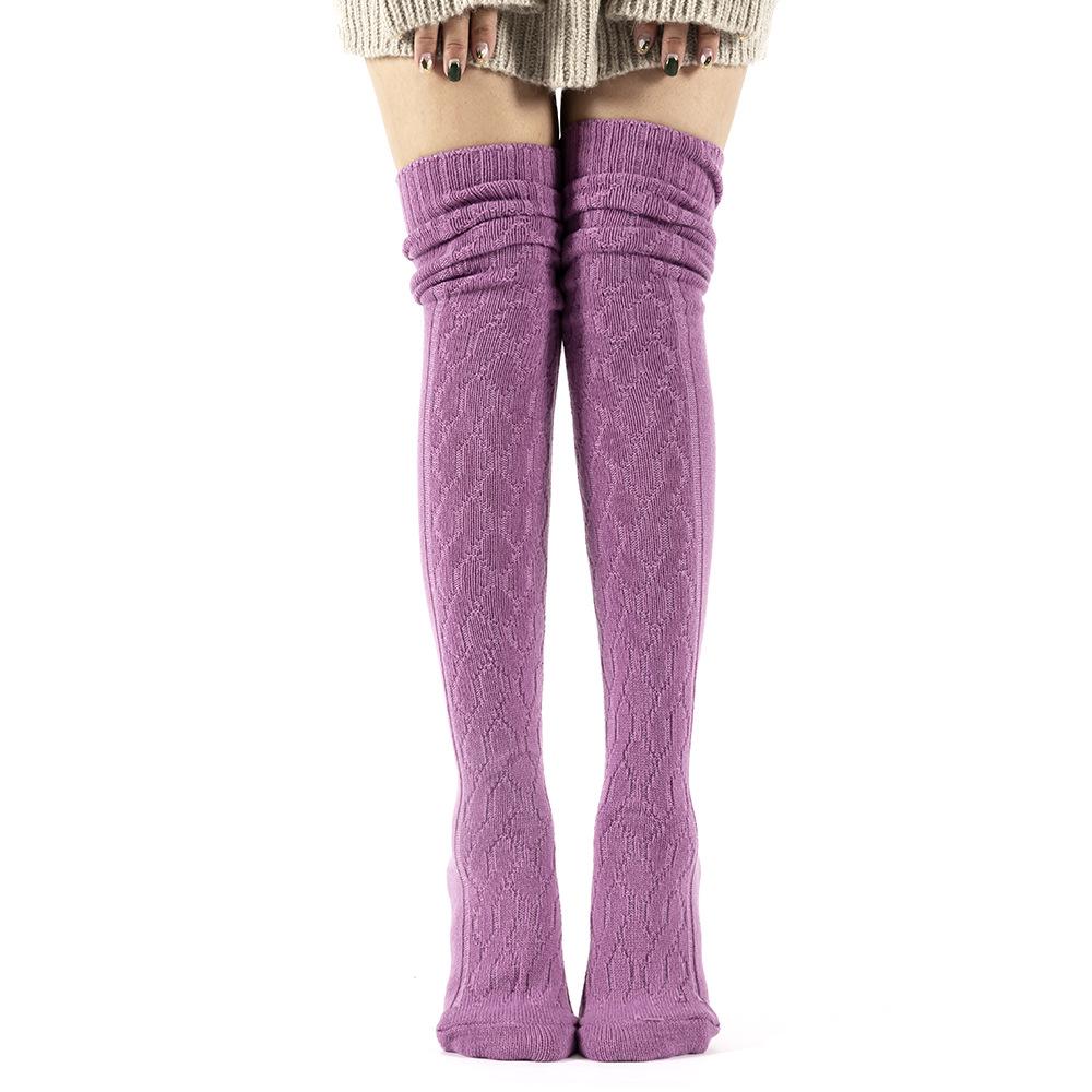 Europäische & Amerikanische Extra Lange Grob Gestrickte Woll Overknee-Socken für Damen - Frühlingswärme und Stil