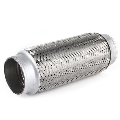 Tuyau Flexible d'Échappement en Acier Inoxydable Tube de Réparation Joint Flexible Accessoires Auto 55x200mm