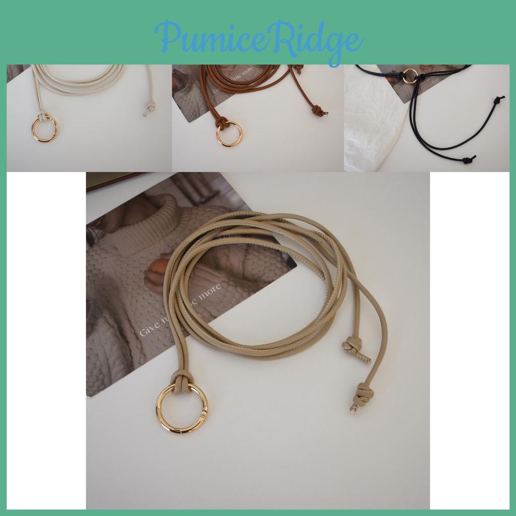 Elegant Soft Pu Leather Circle Knot Waist Belt For Women In Black Beige Camel Khaki