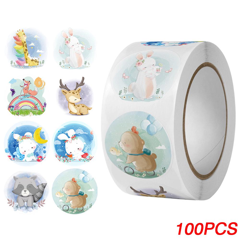 

100-500PCS Reward Stickers for Kids Children Kindergarten School Encouragement Students Games Toy Animals Stationery Labels