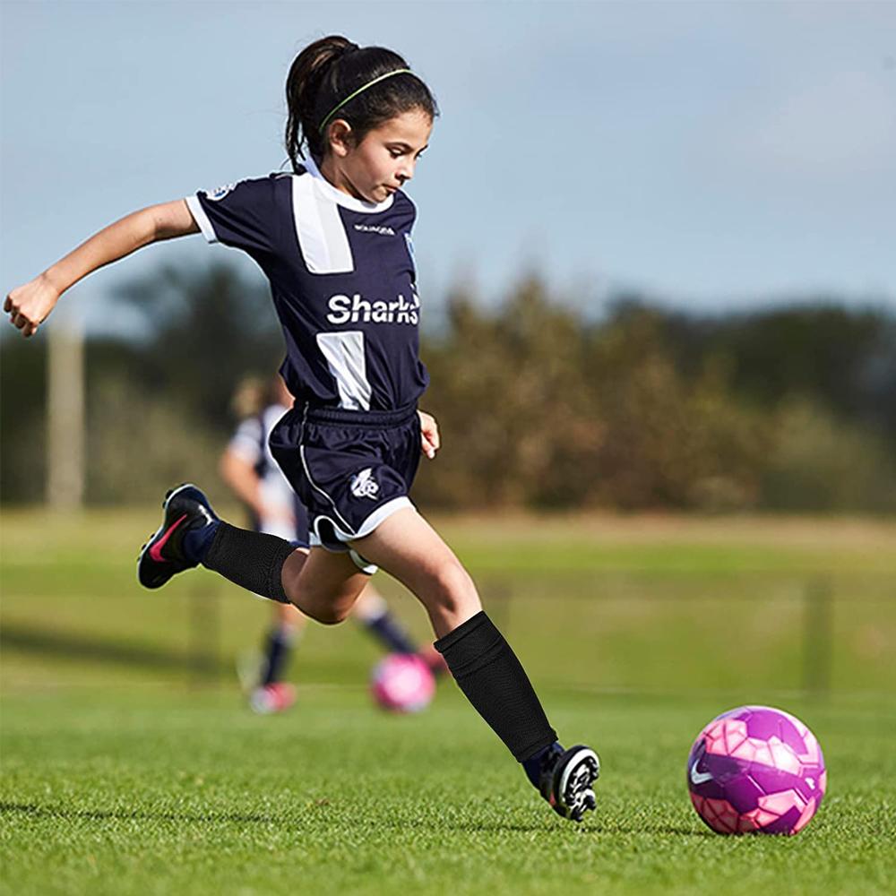 1 Paio Calzini Parastinchi da Calcio per Bambini Traspiranti Copri Polpaccio Con Tasche Per Tenuta Sicura Vestibilità Comoda