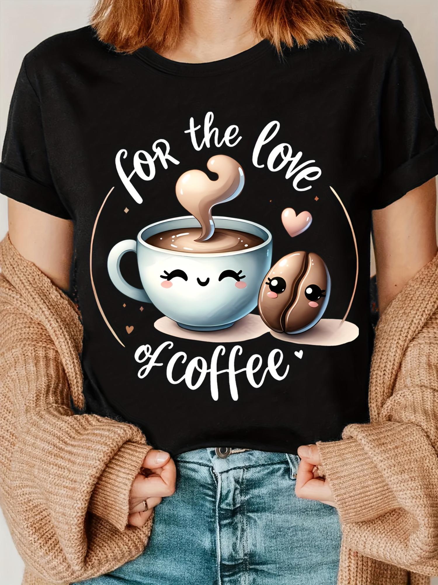 

Unisex Coffee Lover Graphic T-Shirt | Black Casual Short Sleeve Round Neck | 100% | for The Love of Coffee Print | Perfect Gift for Coffee Enthusiasts 5XL різнокольоровий