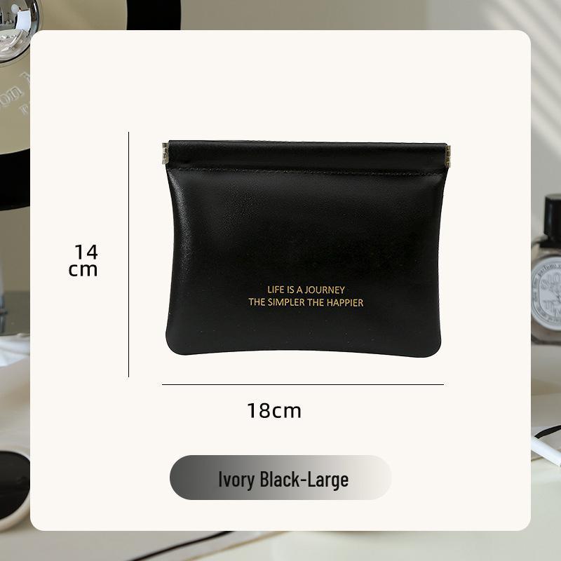 Portable Makeup Bag with Lipstick, Data Cable, Bluetooth Headset, Charger, and Key Storage; Automatic Closure Spring Sheet Design