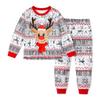 Xmas Deer Christmas Pyjamas Set Long Sleeve Top+Pants Soft Adult Kids Loungewear  Sleepwear