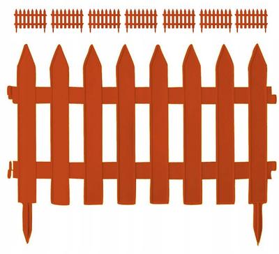 Plastic Lawn Fence 32 M Terracotta
