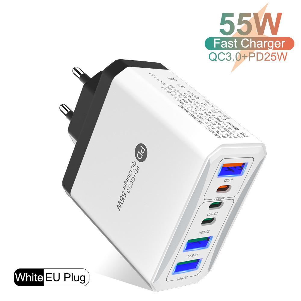 PD65W GaN Dual-Port Fast Charger for Computers & Tablets, EU Standard