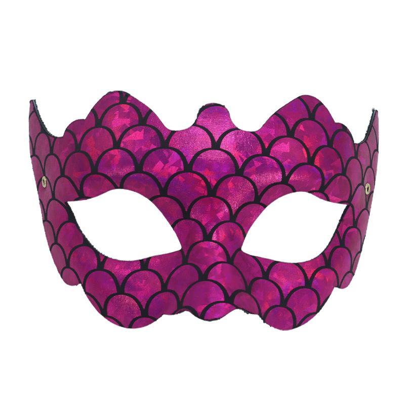 Iridescent Mask Lightweight Party Performance Prop Women Costume Mask Mystical Fish Scale Mask For Themed Parties Prom