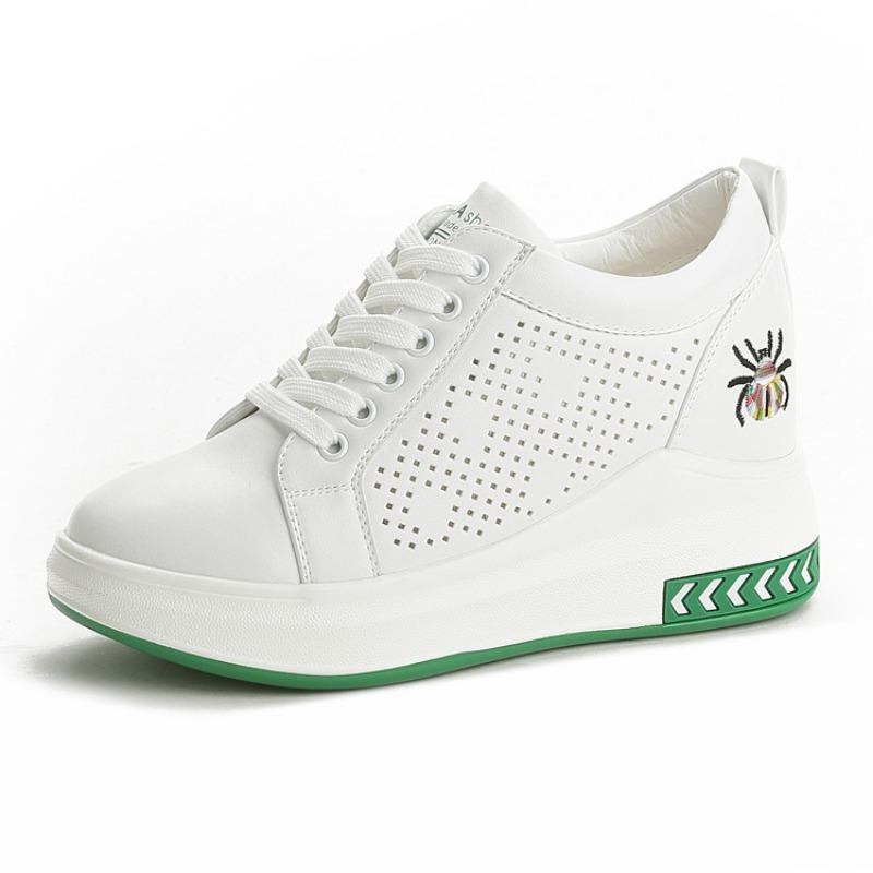 Women's Shoes New Thick-soled Inner Height Increase Casual Sports Single Shoes Women's Shoes Lace-up Student Shoes