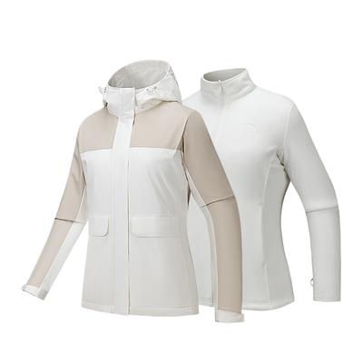 Training Series Simple Color Block Hooded Loose Comfortable Jacket Women Jackets 162547601-1