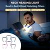 LED Neck Reading Lights Rechargeable Flexible Reading Lamps Bendable Adjustable Portable Hanging Book Light For Camping Lighting