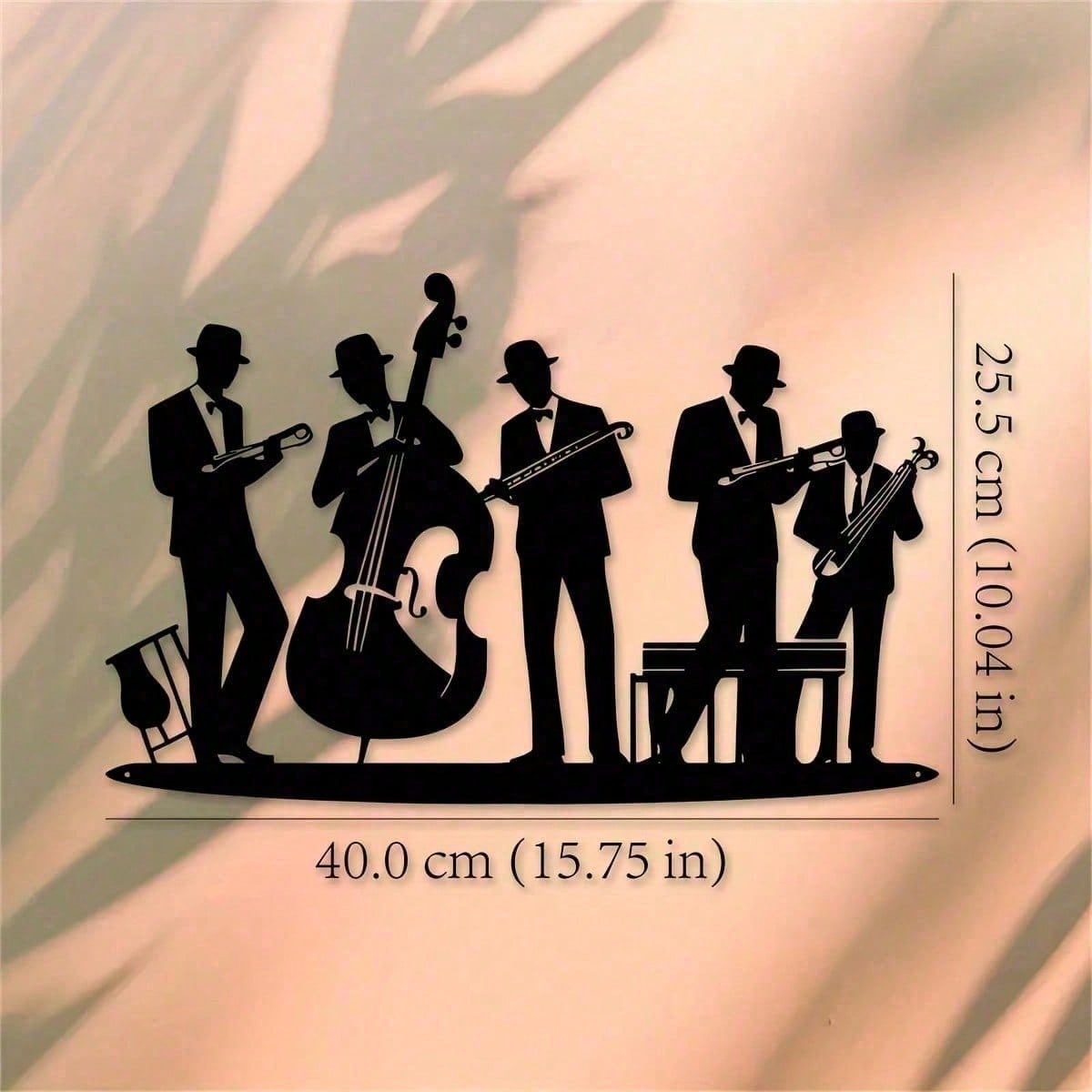 

Retro Jazz Band Metal Wall Art Iron Decor Wall Hanging 40x25 5cm Gift Home Decor TY8282